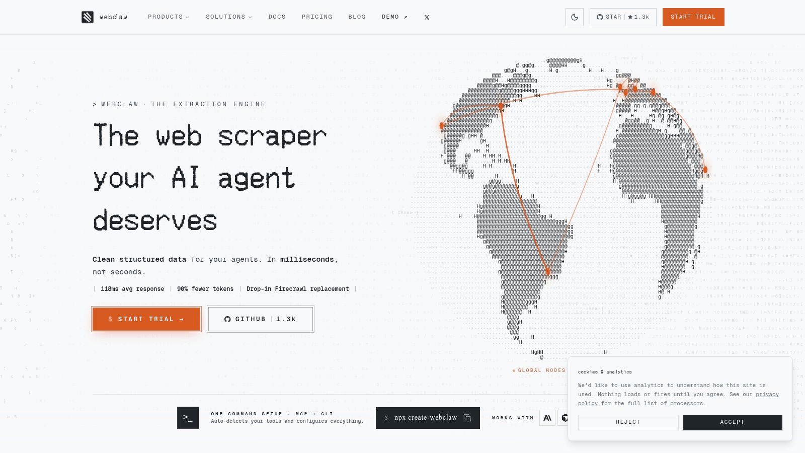 Screenshot from https://webclaw.io